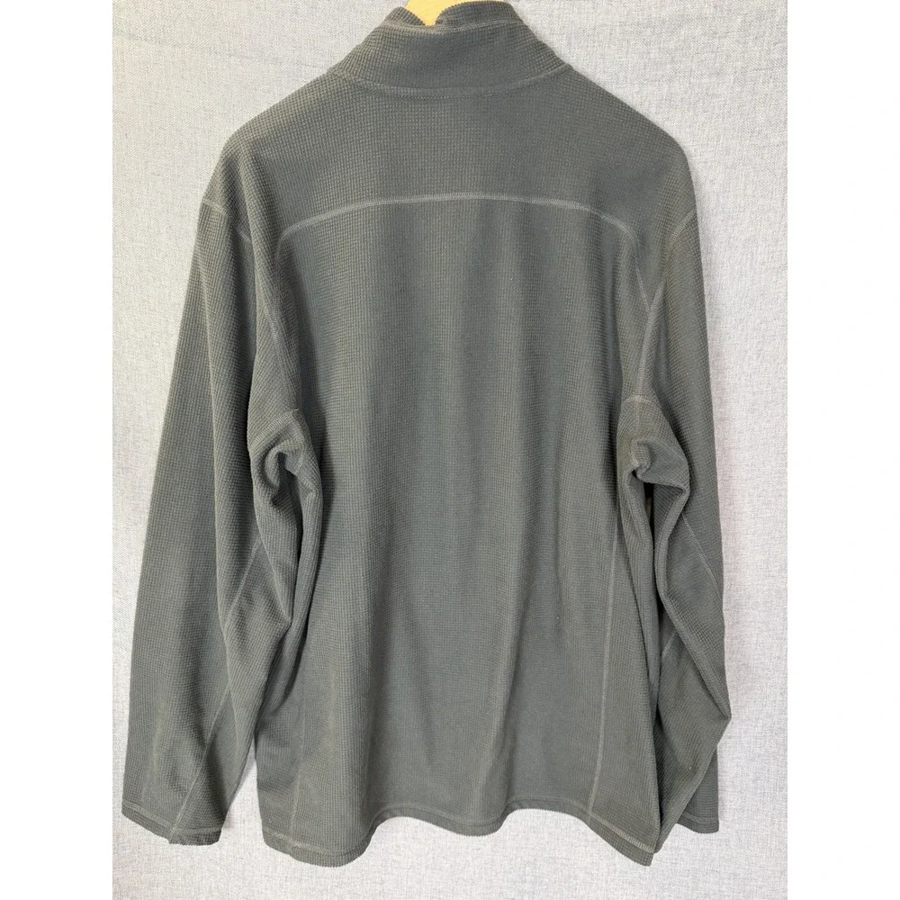 The North Face Mens XL Gray Grid Fleece Quarter Zip Pullover